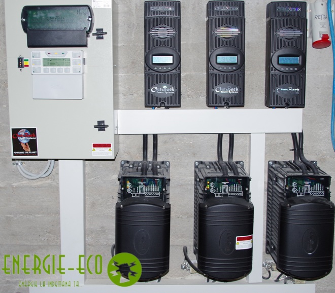 Sistem fotovoltaic 14KW instalați - back-up și grid interactiv